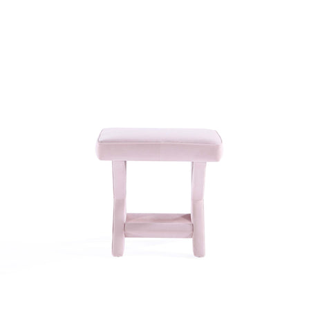 Abigail Single Ottoman Bench in Pink - Ornate Home