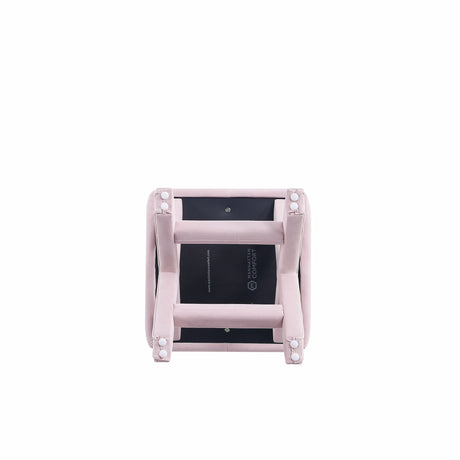 Abigail Single Ottoman Bench in Pink - Ornate Home