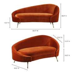 Abigail Umber Chaise - Ornate Home