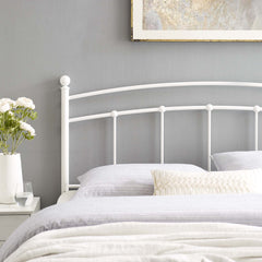Abigail White Metal Full Headboard - Ornate Home