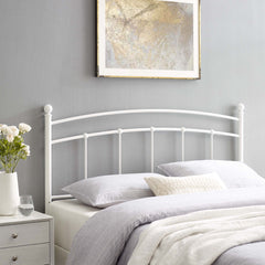 Abigail White Metal King Headboard - Ornate Home