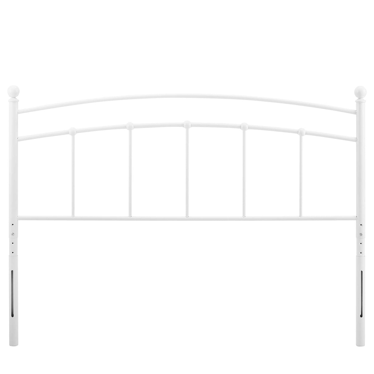 Abigail White Metal King Headboard - Ornate Home