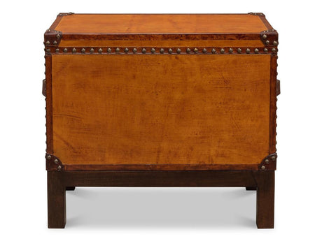 Abilene Tan Leather Box With Stand - Ornate Home
