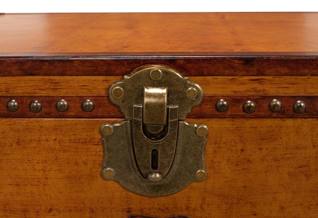 Abilene Tan Leather Box With Stand - Ornate Home