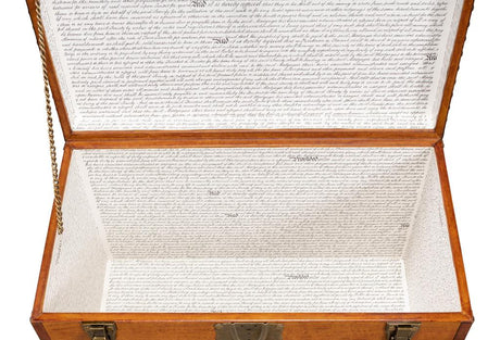 Abilene Tan Leather Box With Stand - Ornate Home