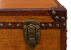 Abilene Tan Leather Box With Stand - Ornate Home