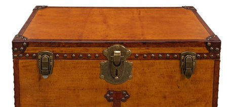 Abilene Tan Leather Box With Stand - Ornate Home