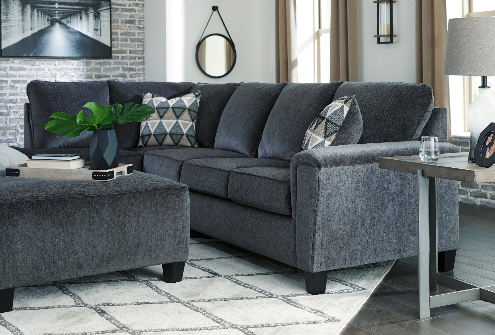 Abinger Smoke 2-Piece Sectional with Chaise (Online Special Price) - Ornate Home