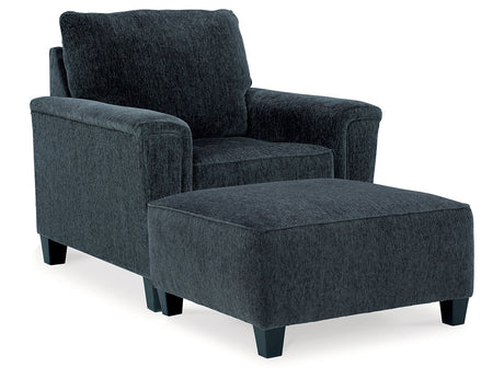 Abinger Smoke Chair and Oversized Ottoman - Ornate Home