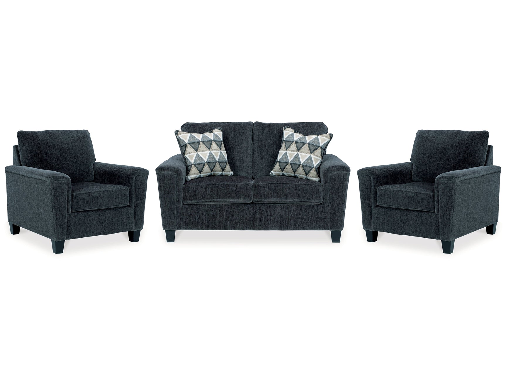 Abinger Smoke Loveseat and 2 Chairs - Ornate Home