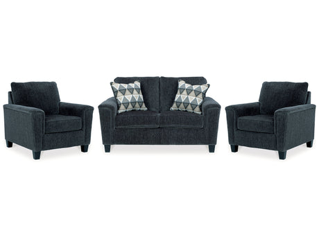 Abinger Smoke Loveseat and 2 Chairs - Ornate Home