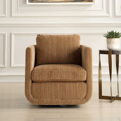 Abound Brown Ginger Swivel Chair - Ornate Home