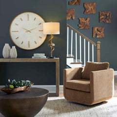 Abound Brown Ginger Swivel Chair - Ornate Home