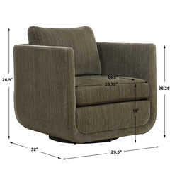 Abound Green Herb Swivel Chair - Ornate Home
