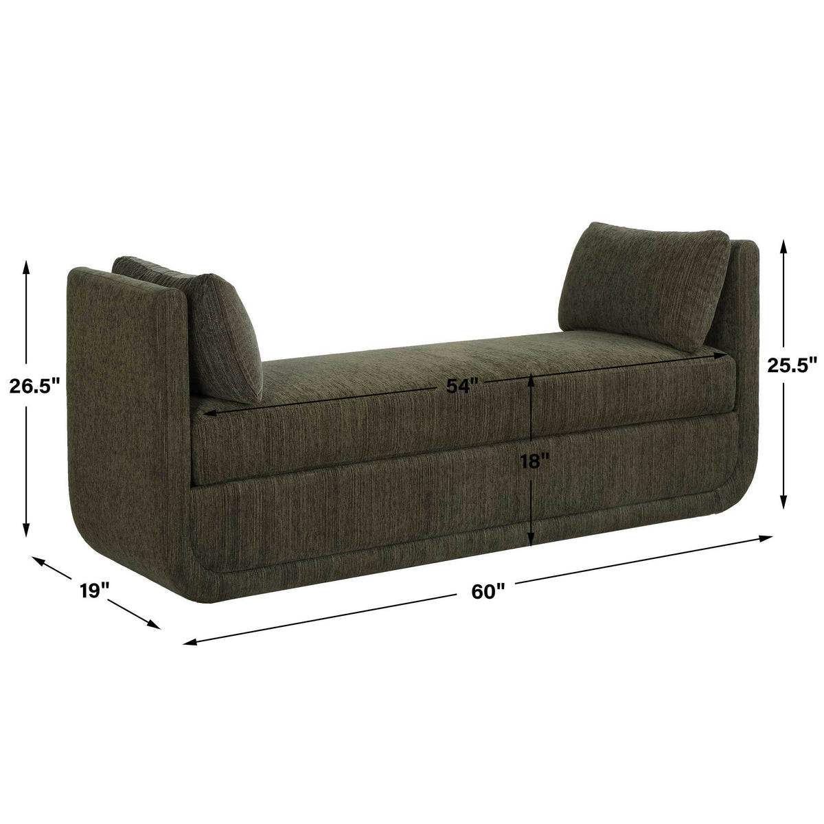 Abound Green Oversized Herb Bench - Ornate Home
