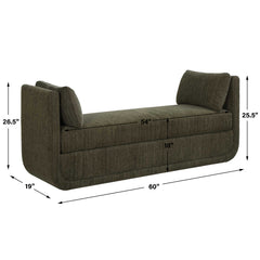 Abound Green Oversized Herb Bench - Ornate Home