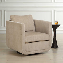 Abound White Porcelain Swivel Chair - Ornate Home