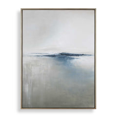 Above The Waterline Blue/Gray/White Abstract Painting - Ornate Home