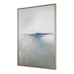 Above The Waterline Blue/Gray/White Abstract Painting - Ornate Home