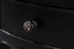 Abraham Black Half Round Console - Ornate Home