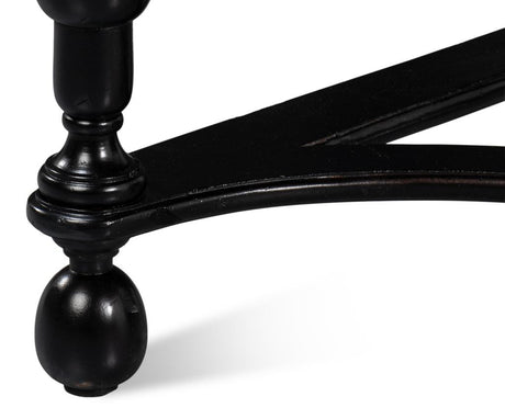 Abraham Black Half Round Console - Ornate Home