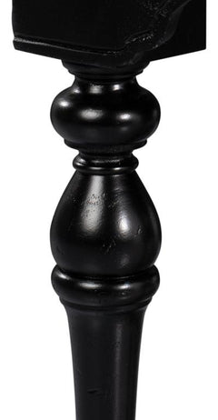 Abraham Black Half Round Console - Ornate Home