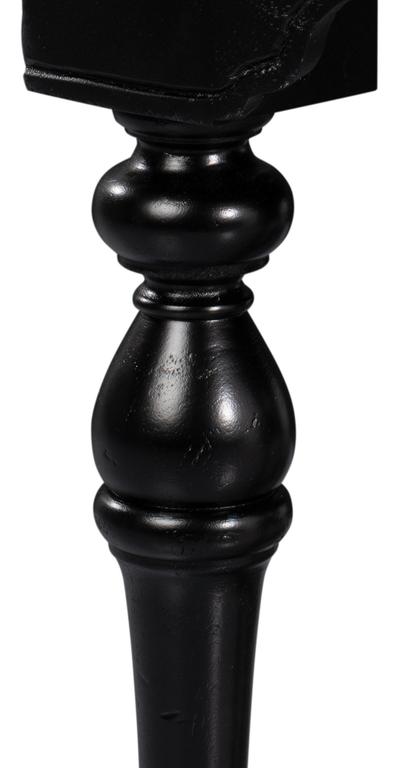 Abraham Black Half Round Console - Ornate Home