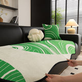 Abstract Art Sofa Cover with Wave Edge, Non Slip Couch Cover for Stylish Homes - Ornate Home