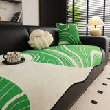 Abstract Art Sofa Cover with Wave Edge, Non Slip Couch Cover for Stylish Homes - Ornate Home