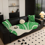 Abstract Art Sofa Cover with Wave Edge, Non Slip Couch Cover for Stylish Homes - Ornate Home