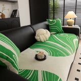 Abstract Art Sofa Cover with Wave Edge, Non Slip Couch Cover for Stylish Homes - Ornate Home