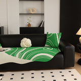 Abstract Art Sofa Cover with Wave Edge, Non Slip Couch Cover for Stylish Homes - Ornate Home