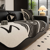 Abstract Art Sofa Cover with Wave Edge, Non Slip Couch Cover for Stylish Homes - Ornate Home
