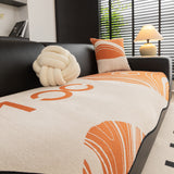 Abstract Art Sofa Cover with Wave Edge, Non Slip Couch Cover for Stylish Homes - Ornate Home
