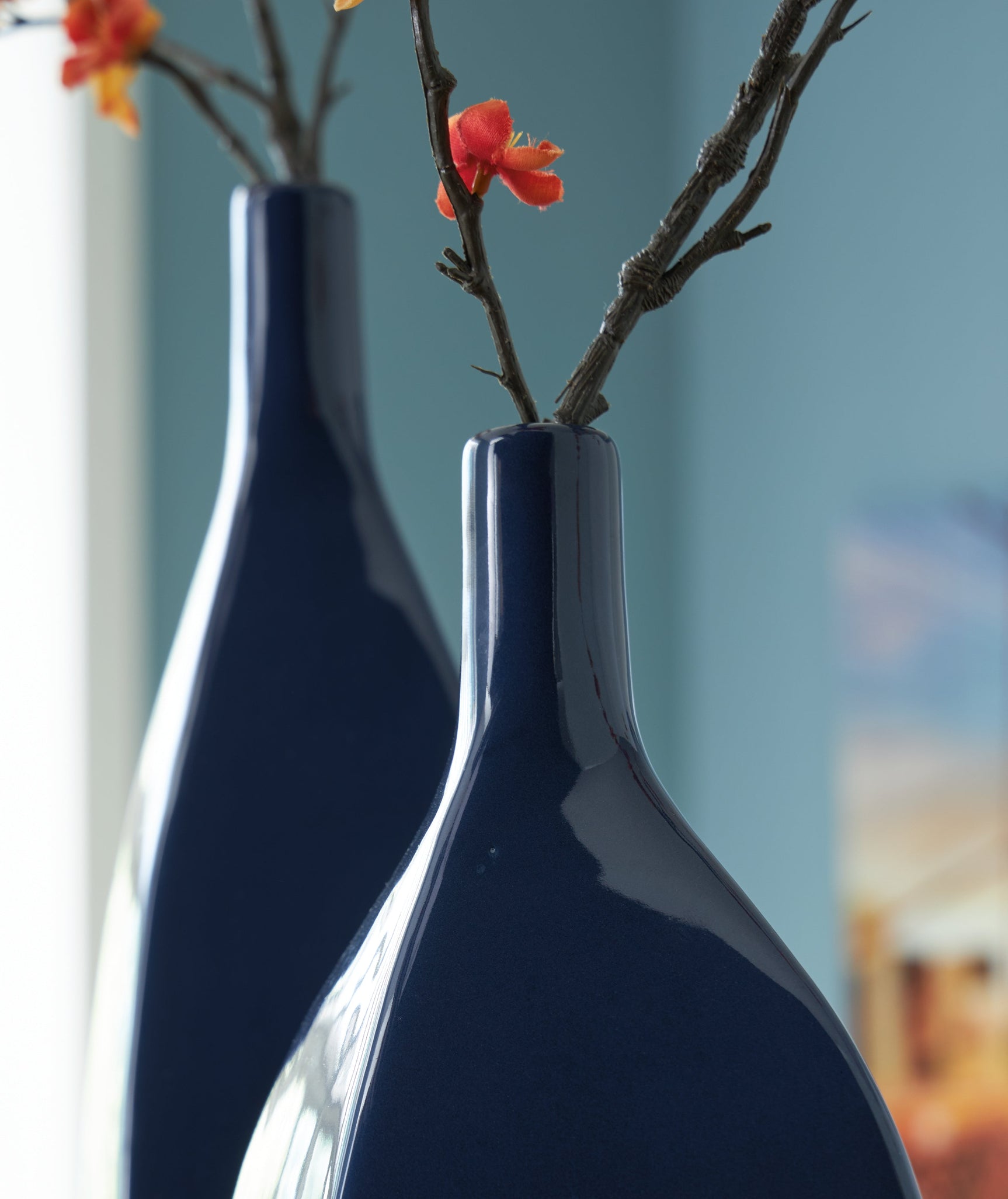Abtinson Navy Vase 12" (Online Special Price) - Ornate Home
