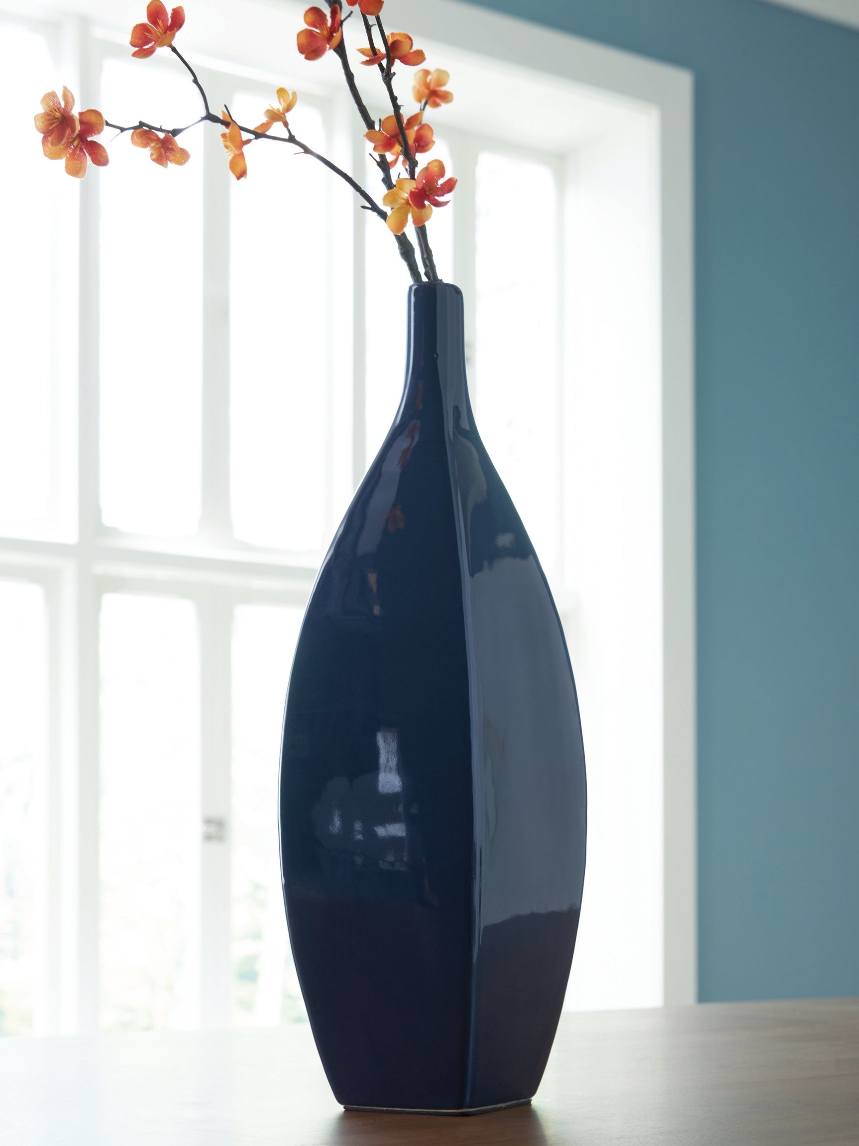 Abtinson Navy Vase 16" (Online Special Price) - Ornate Home