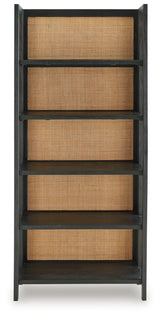 Abyard Black/Natural Bookcase (Online Special Price) - Ornate Home