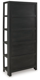 Abyard Black/Natural Bookcase (Online Special Price) - Ornate Home