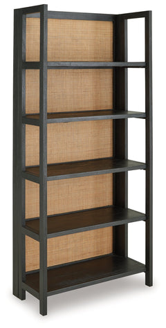 Abyard Black/Natural Bookcase - Ornate Home