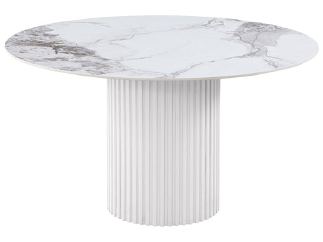 Acadia White Marble Dining Room Table - Ornate Home