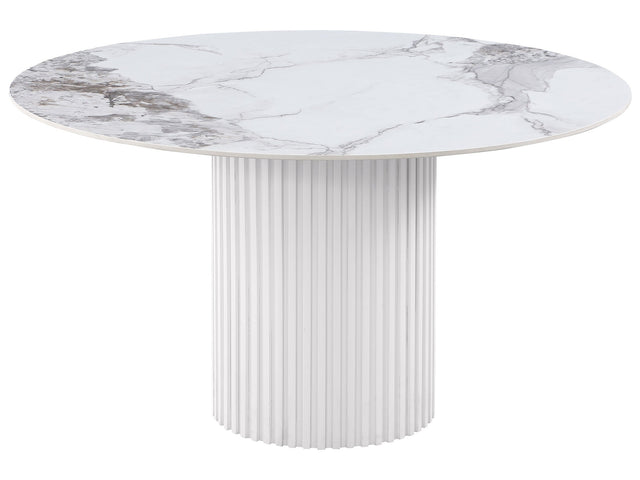 Acadia White Marble Dining Room Table - Ornate Home
