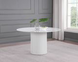 Acadia White Marble Dining Room Table - Ornate Home