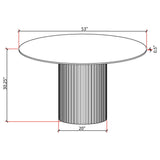 Acadia White Marble Dining Room Table - Ornate Home