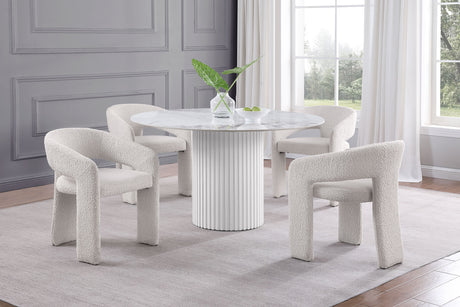Acadia White Marble Dining Room Table - Ornate Home