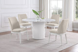 Acadia White Marble Dining Room Table - Ornate Home