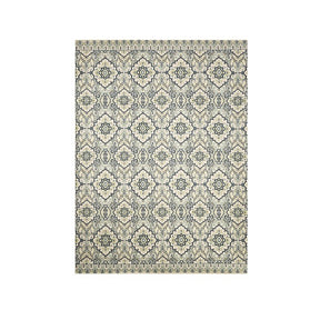 Acanthus Beige/Blue Small Area Rug - Ornate Home