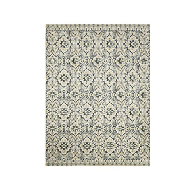 Acanthus Beige/Blue Small Area Rug - Ornate Home
