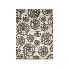 Acanthus Dark Gray/Black 5'x8' Area Rug - Ornate Home