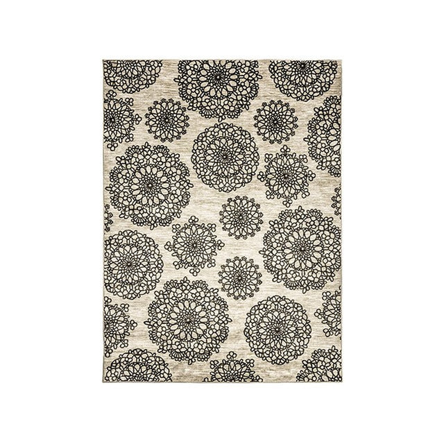 Acanthus Dark Gray/Black 5'x8' Area Rug - Ornate Home