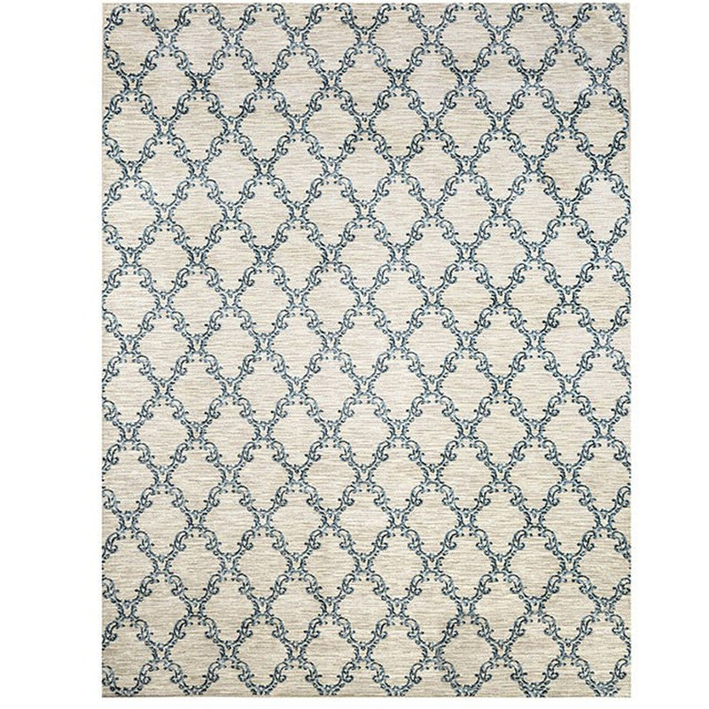 Acanthus Light Gray/Blue Area Rug - Ornate Home